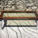 Vintage rectangular coffee table 1970 chrome, wood & smoked glass