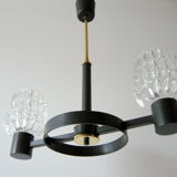 Vintage chandelier 1960 metal and brass