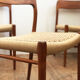 Set of 6 dining chairs, model 75 by Niels O. Møller in teak and paper cord