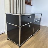 USM Haller chest of drawers in Graphite Black