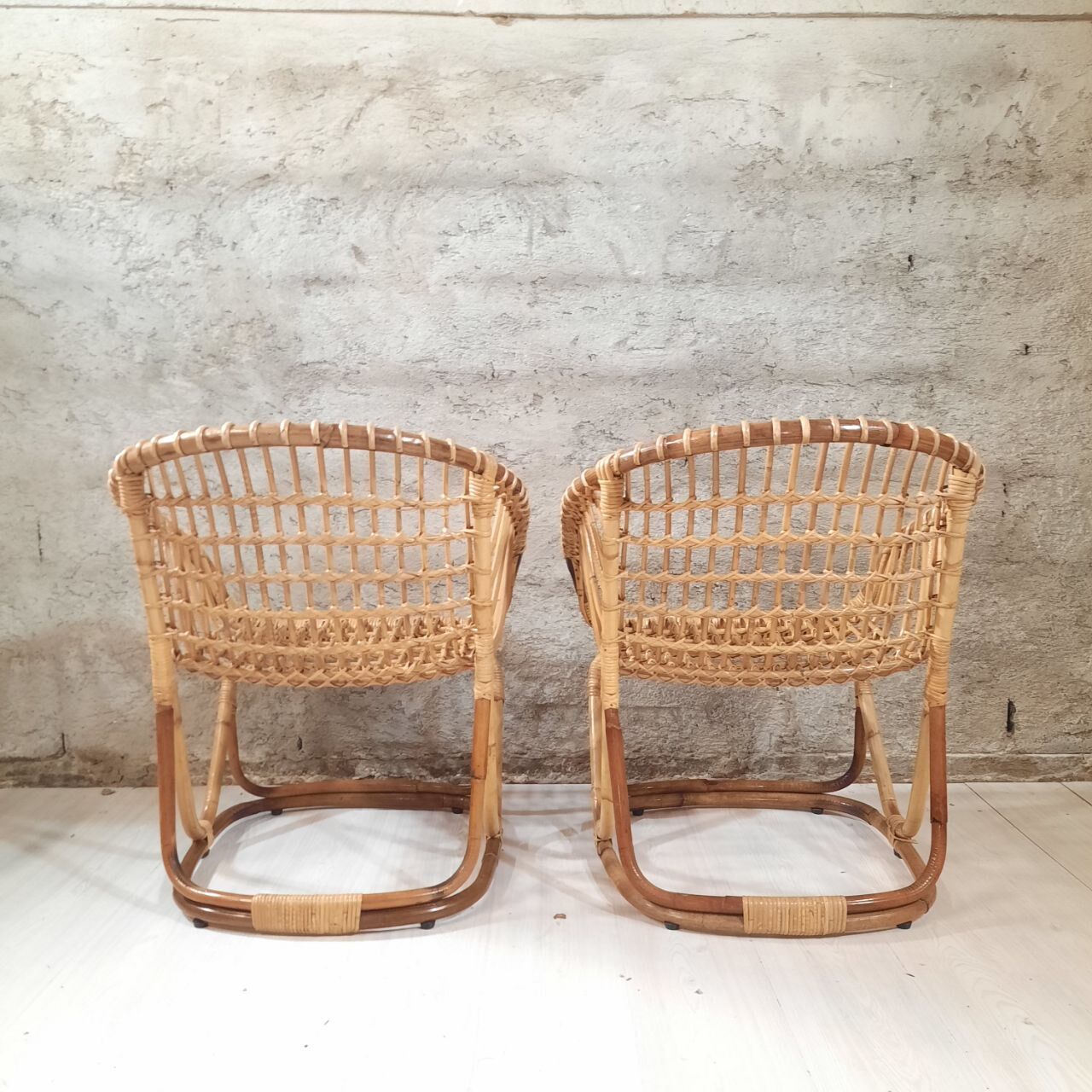 Living room - sofa, pair of armchairs - bamboo