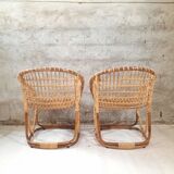 Living room - sofa, pair of armchairs - bamboo