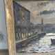 Painting venice by night oil on canvas j peters xixth century