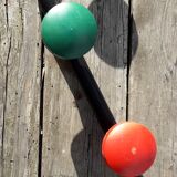 Coat holder multicolored 60's.