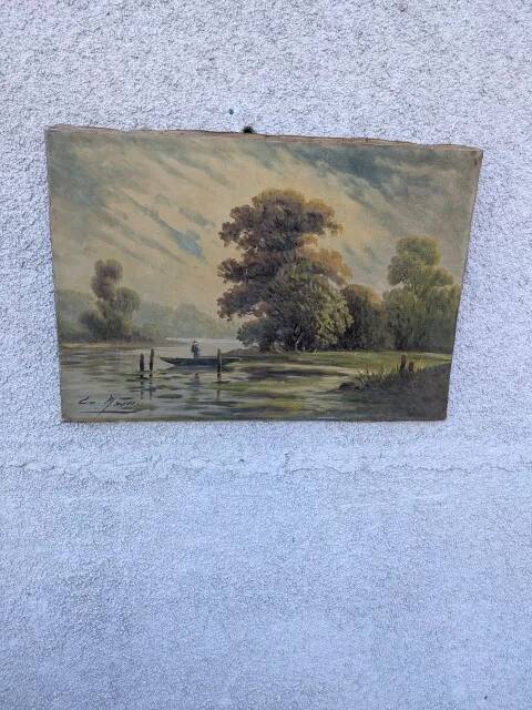 Huile sur toile, tableau ancien