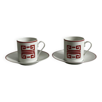 Two porcelain cups by Bernardaud.