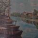 Illustration boats and river