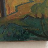 Tableau paysage automnal