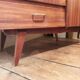 Vintage teak chest of drawers with compass legs