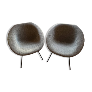 Paire de fauteuils dessinés - 1950