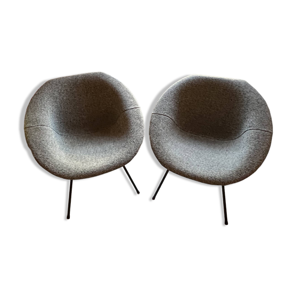 Paire de fauteuils dessinés par Claude Vassal, années 1950. — Beyit