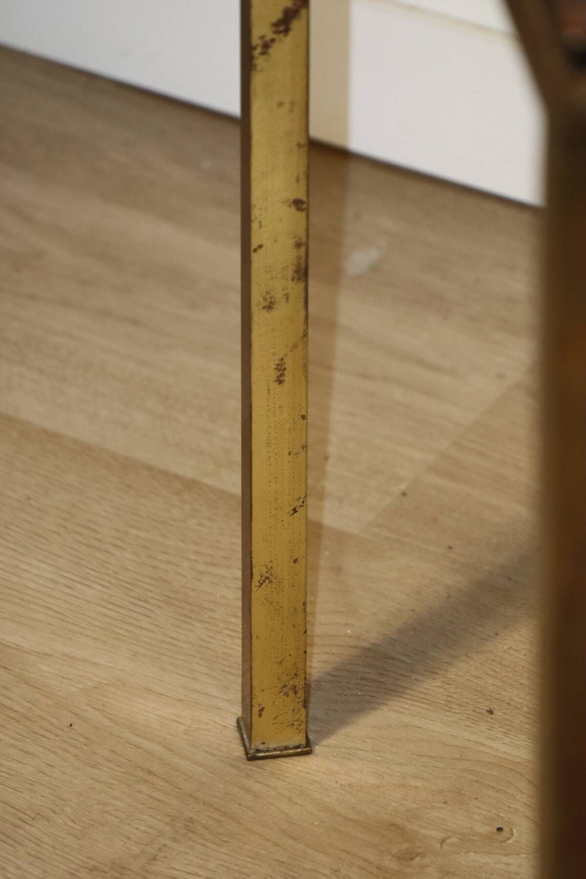 Vintage side table in rosewood & bronze – 1960s