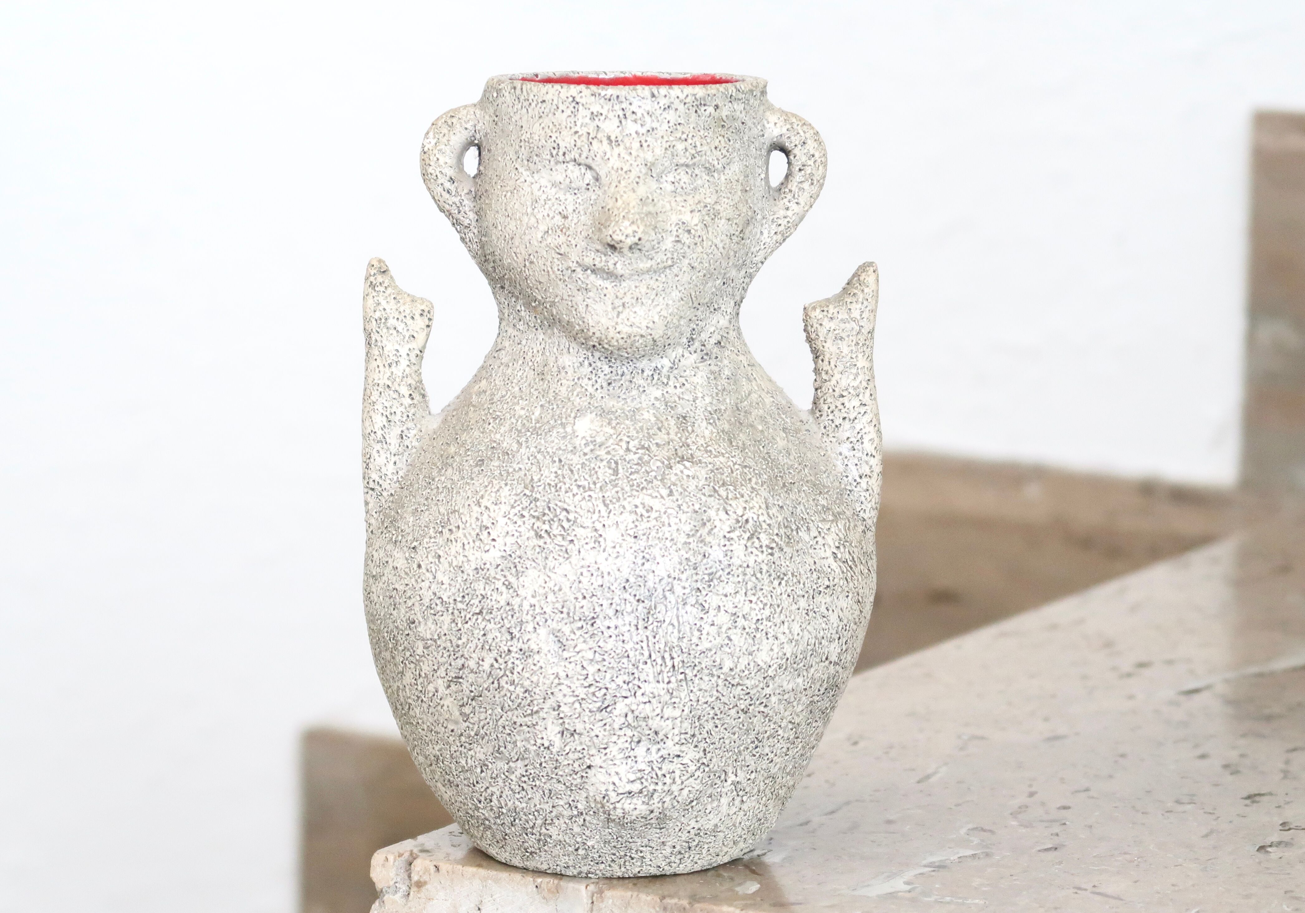 Anthropomorphic ceramic vase by Francis Triay, 60s