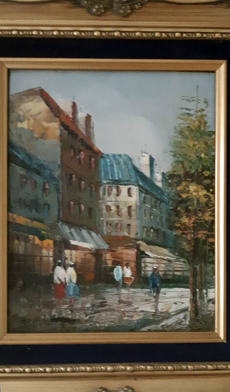 Tableau of a Parisian scene after Henri Rogers.