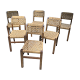 Raffia braided chairs 50