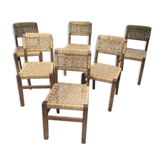 Raffia braided chairs 50