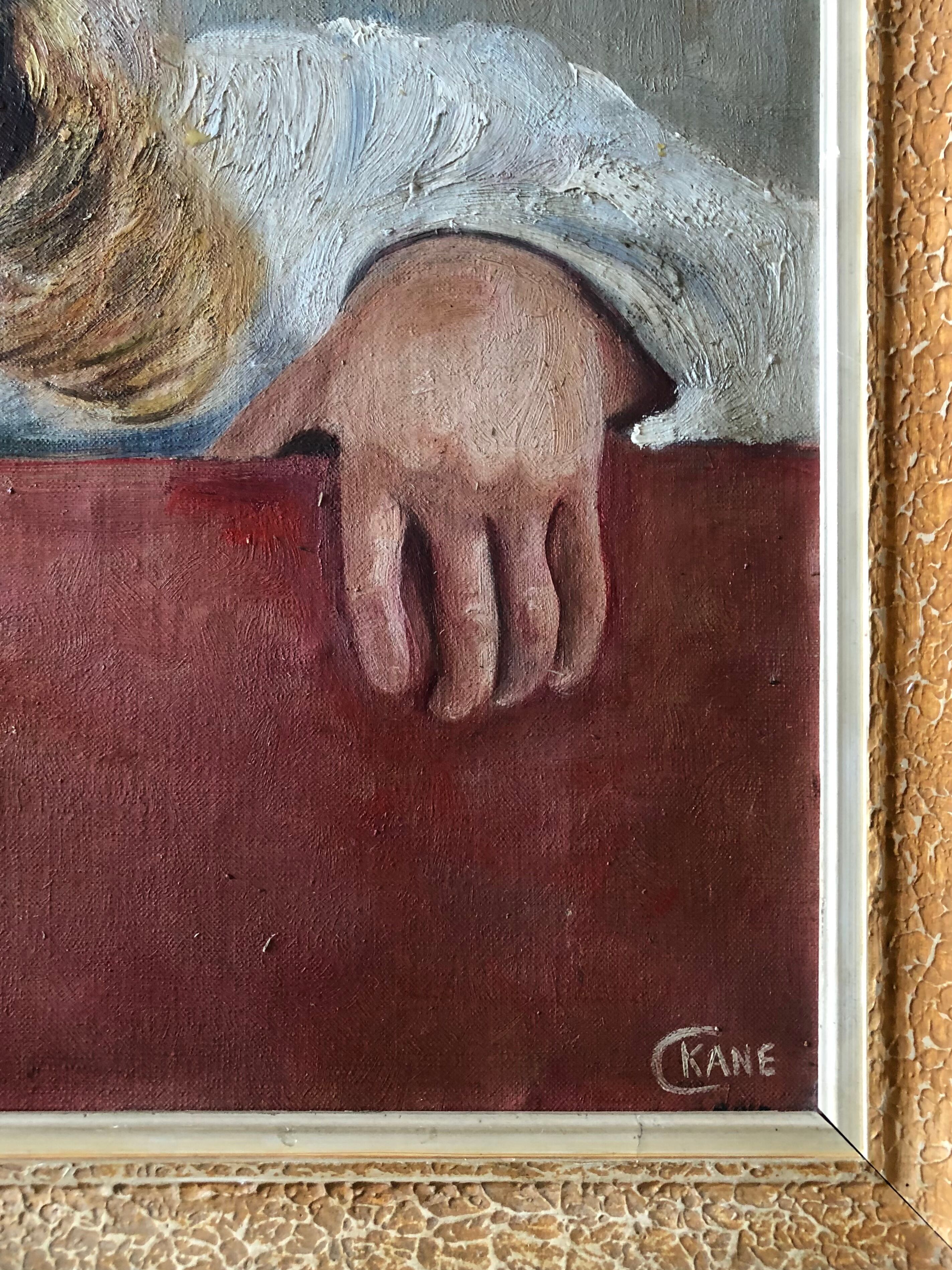 Portrait girl oil on canvas