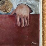 Portrait girl oil on canvas