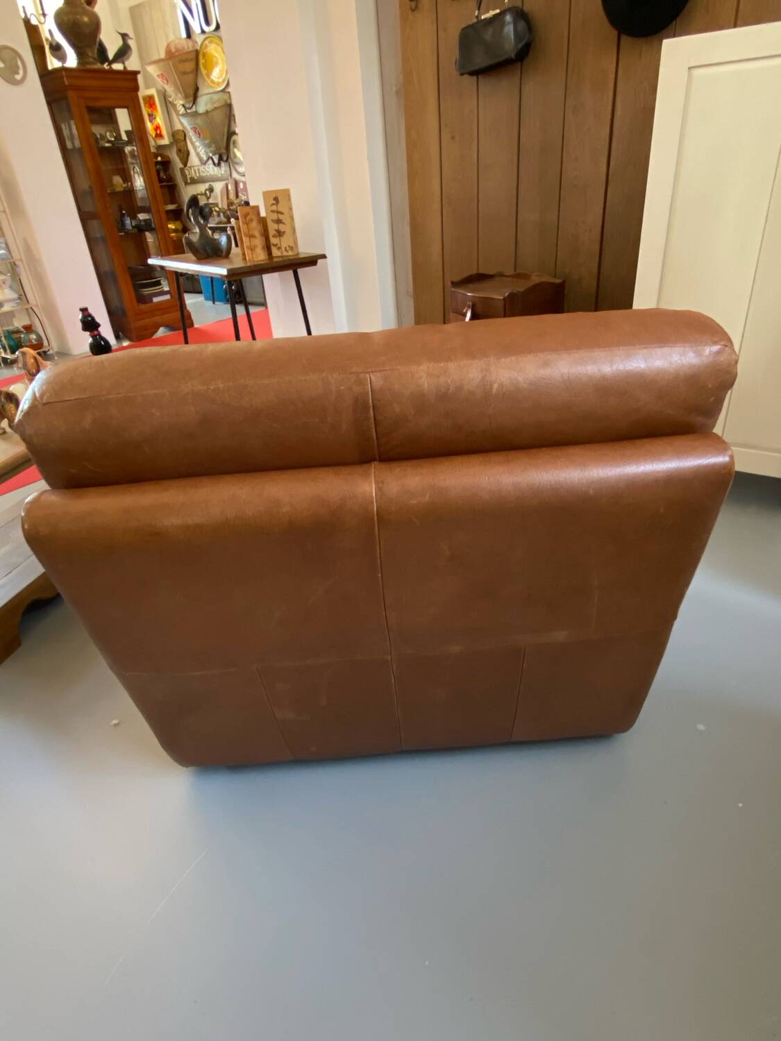 80s leather armchair