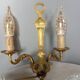Applique double en bronze, style louis XVI