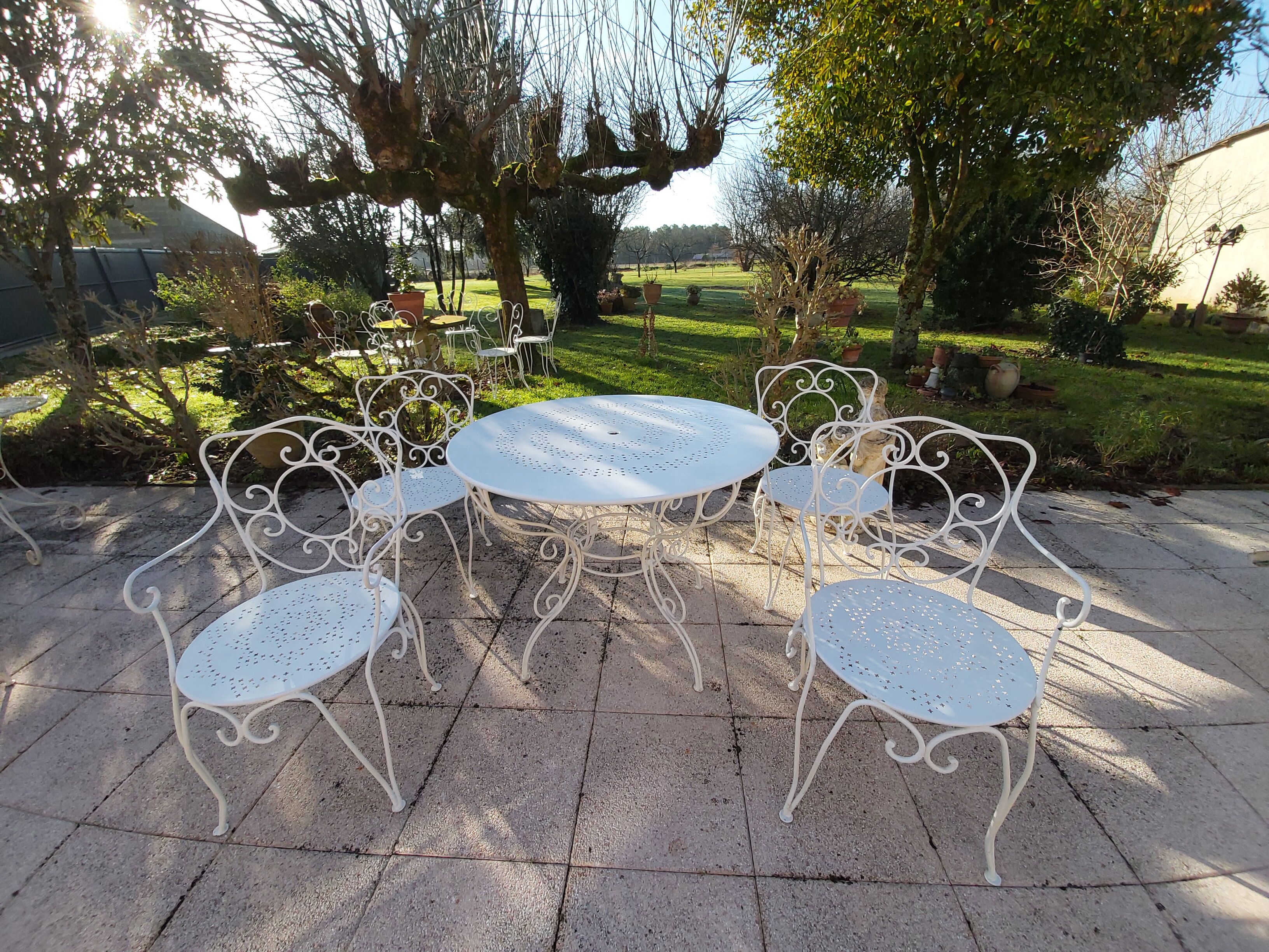 Salon de jardin fer forgé