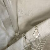 Winegrower's tablecloth, embroidered bedding and monogram