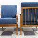 Set of two blue chairs 1960s