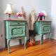 Pair of patinated bedside tables