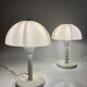 Pair of space age mushroom lamps, France, 70s