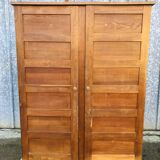 Armoire vintage René Gabriel en chêne à 2 portes d’époque reconstruction.