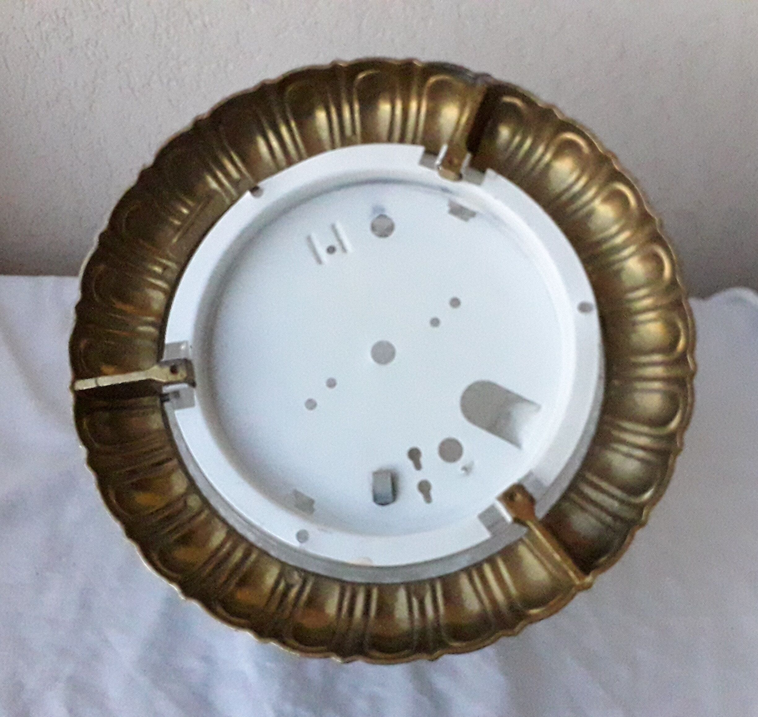 Bronze and glass ceiling lamp