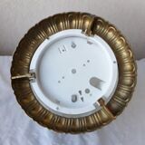 Bronze and glass ceiling lamp