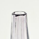 Large Mid-Century Scandinavian Striped Glass Vase by Vicke Lindstrand for Kosta, Sweden, 1950s