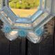 Venetian mirror in colourless and blue Murano glass, circa 1930.