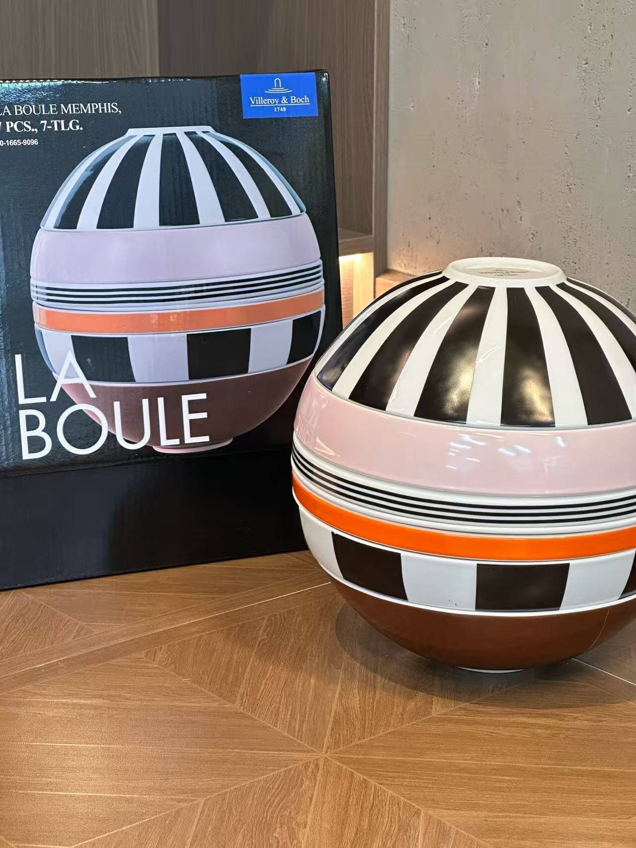 Villeroy & Boch La Boule Memphis – Service de table en porcelaine de 7 pièces