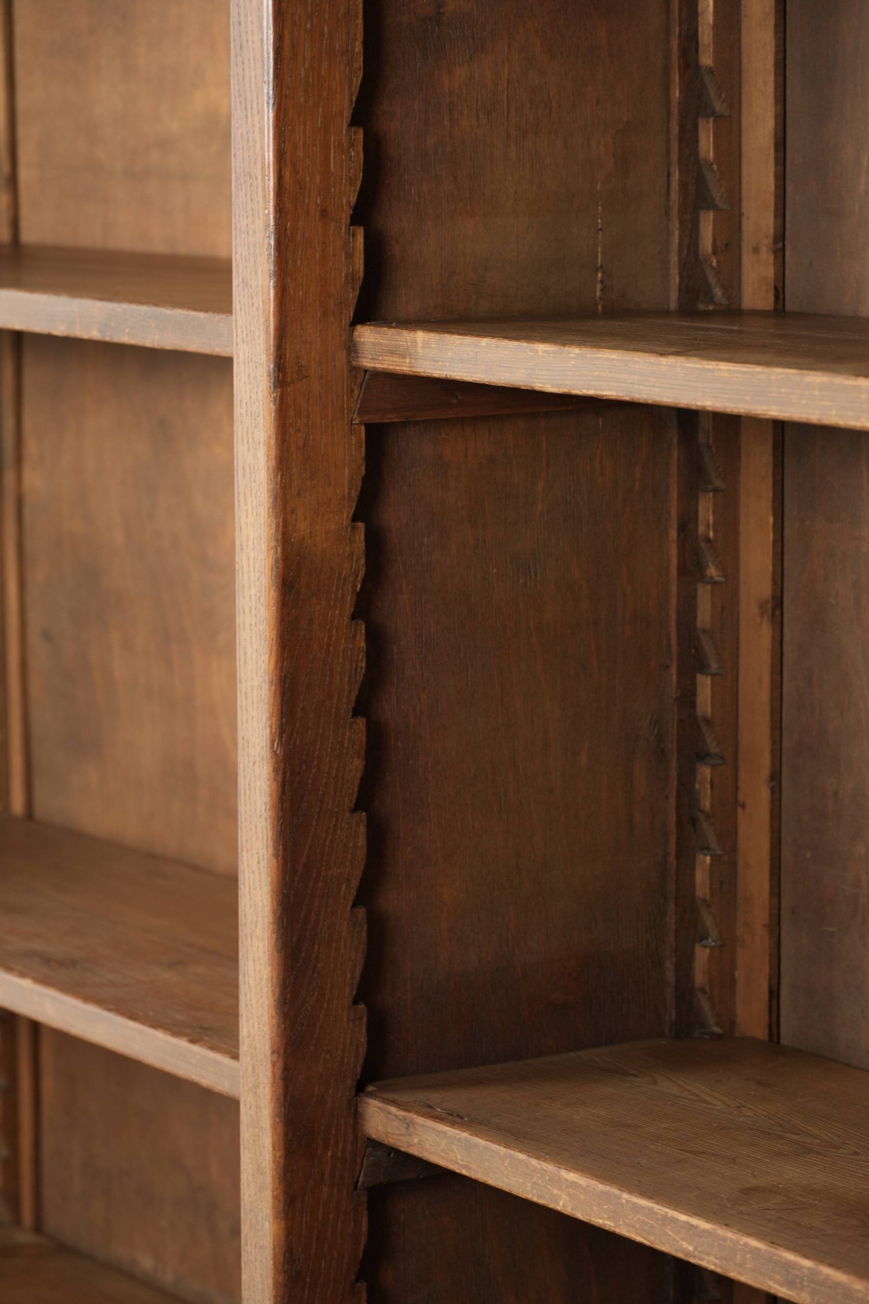 Elegant antique Dutch oak bookcase from the early 20th century
