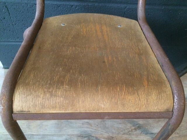 Lot of 2 vintage school chairs