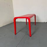 Italian Modern Red Side Bench Table Laleggera by Ricardo Blumer for Alias