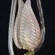 Set of 2 Pink and Transparent Murano Glass Chandelier by Barovier e Toso, 1950s