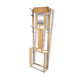 Vintage Art Deco Coat Rack Raw Wood Mirror