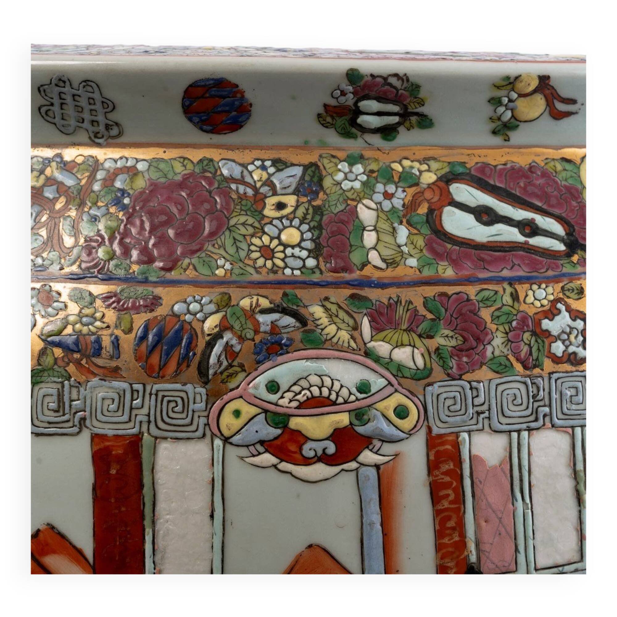 Pair fish aquarium - chinese porcelain - cloisonné enamel - canton - epoch: xxth century