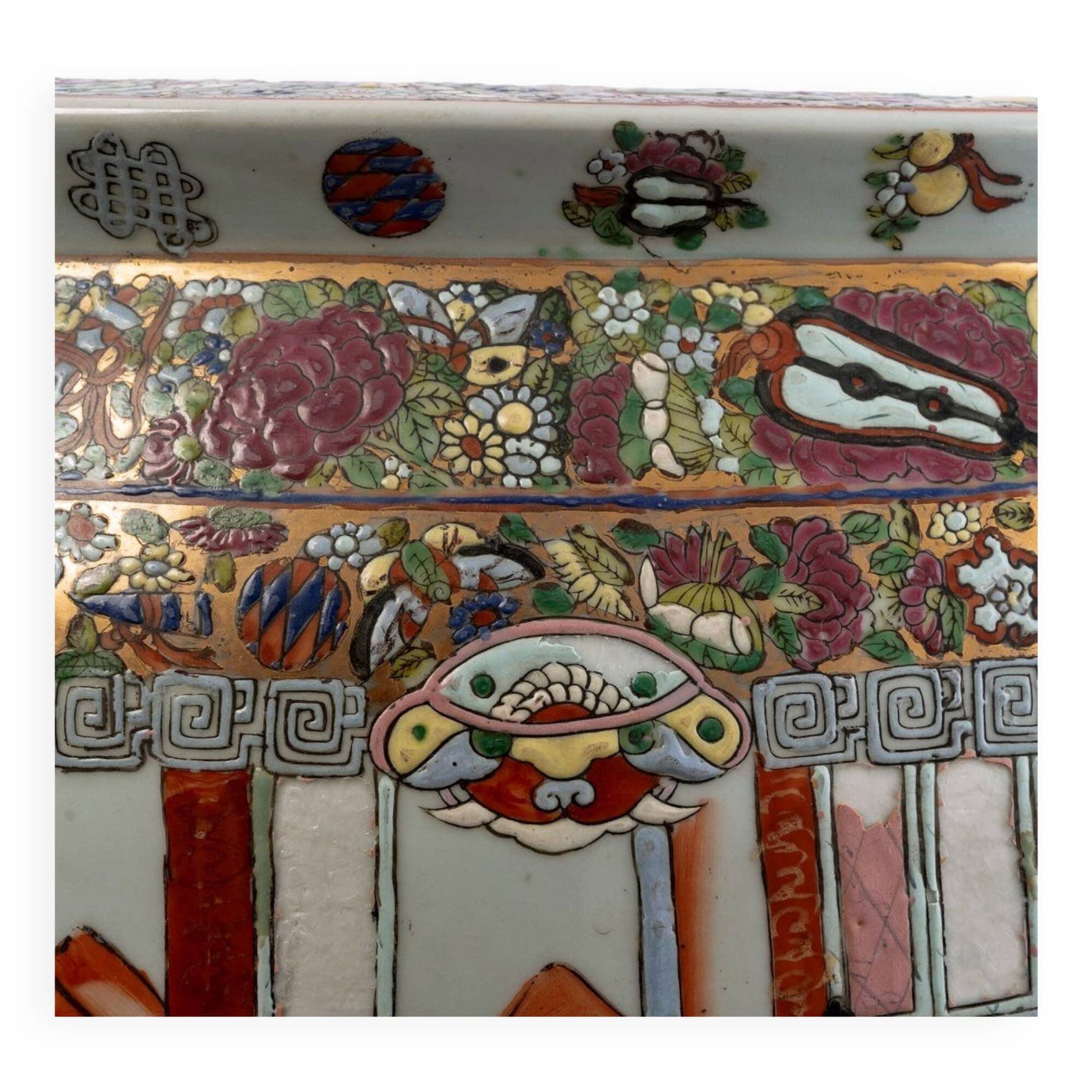 Pair fish aquarium - chinese porcelain - cloisonné enamel - canton - epoch: xxth century