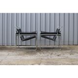 Pair of armchairs Wassily B3 Marcel Breuer