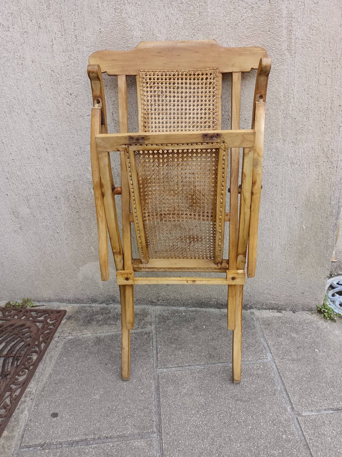 Cane deckchair year 1930