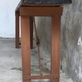 Folding all-wood guinguette bench - vintage mid-XXth
