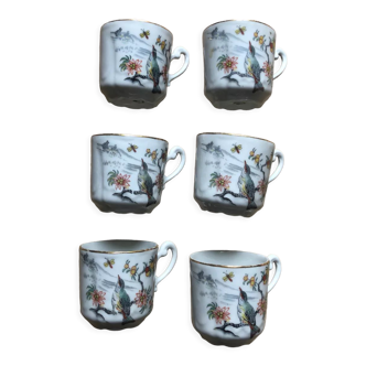Set of 6 antique cups