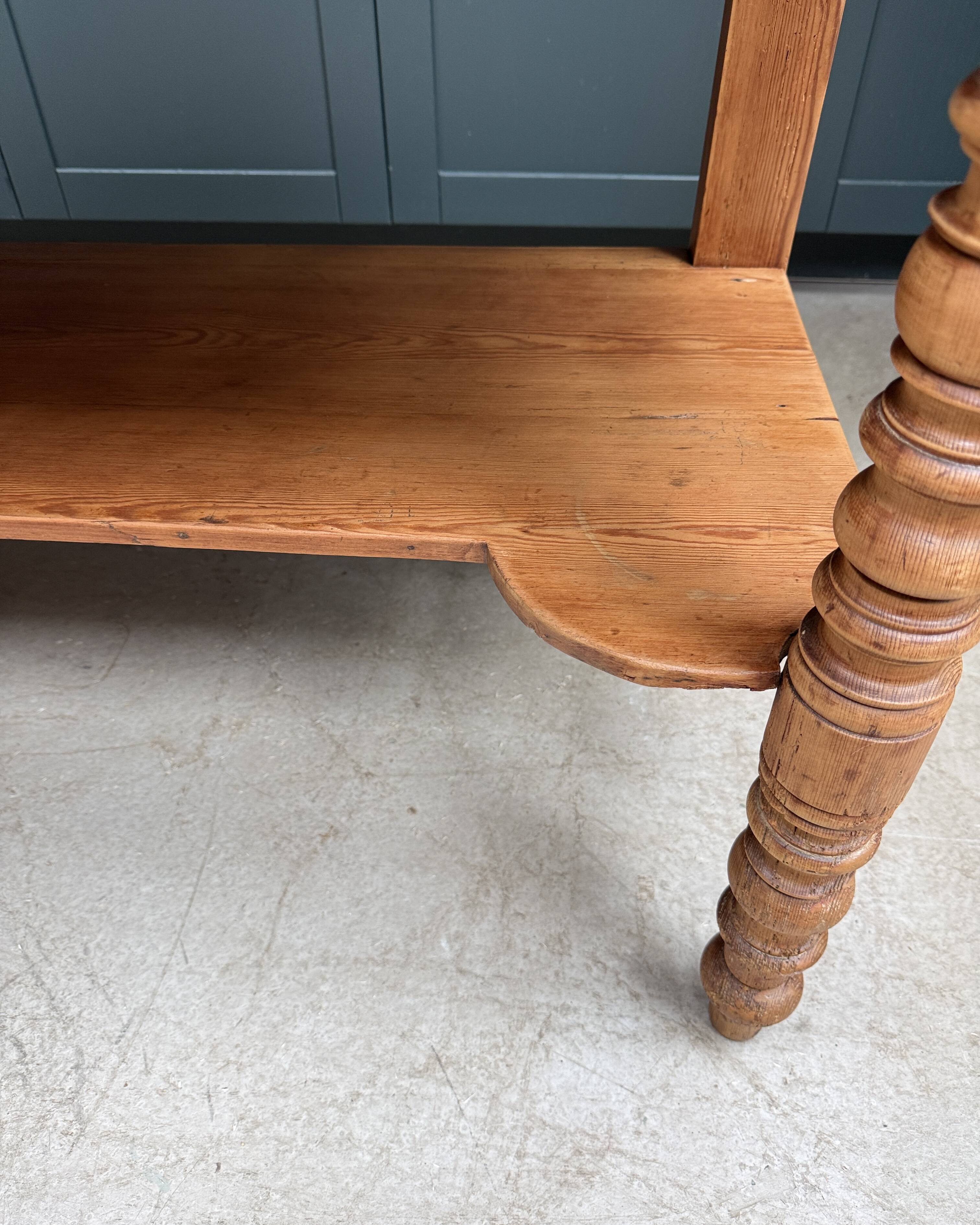 Antique pine and marble toilet furniture (renovated)