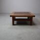 Table basse en céramique et chêne, années 1960