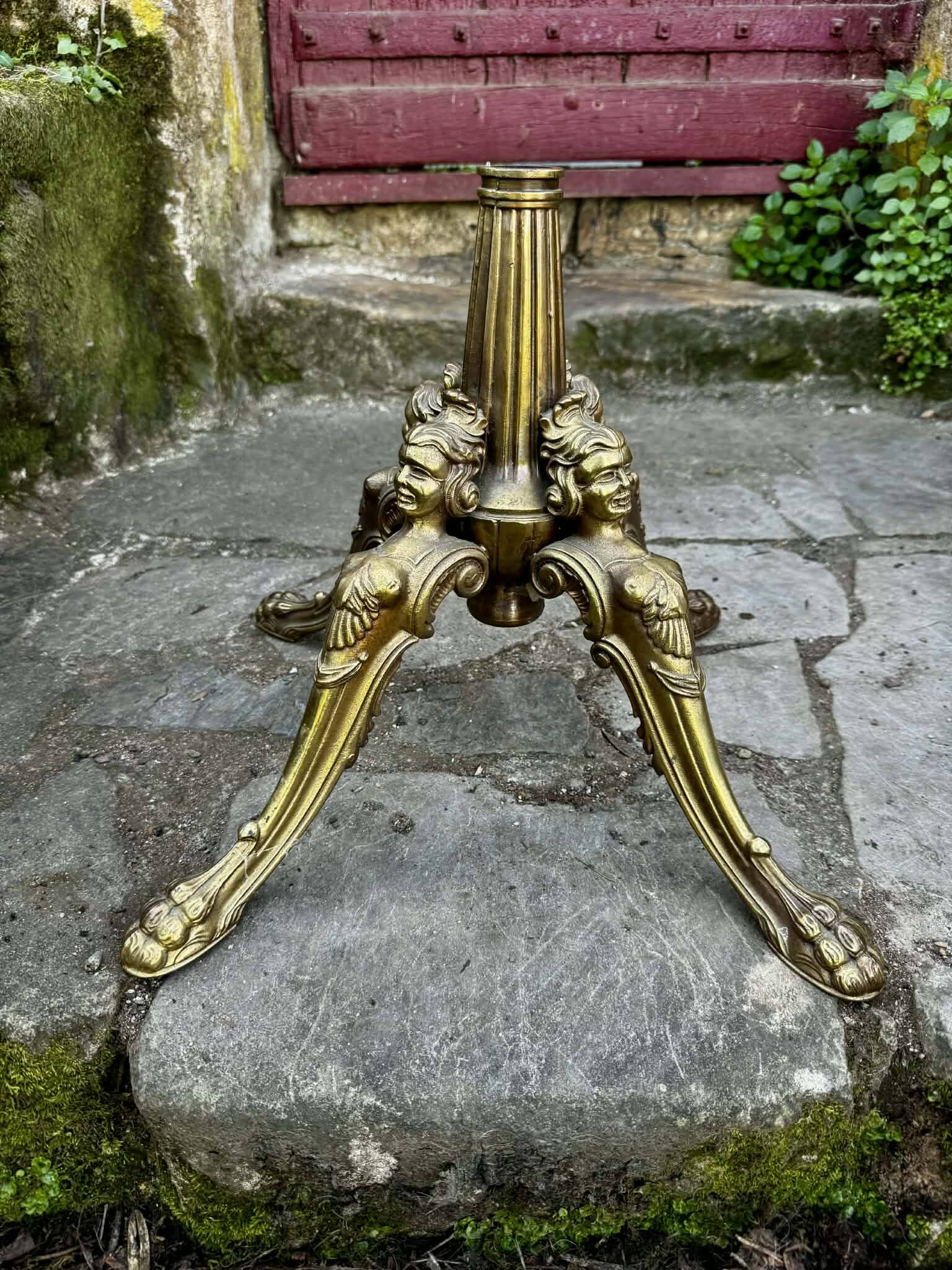 Solid brass Art Nouveau lamp base