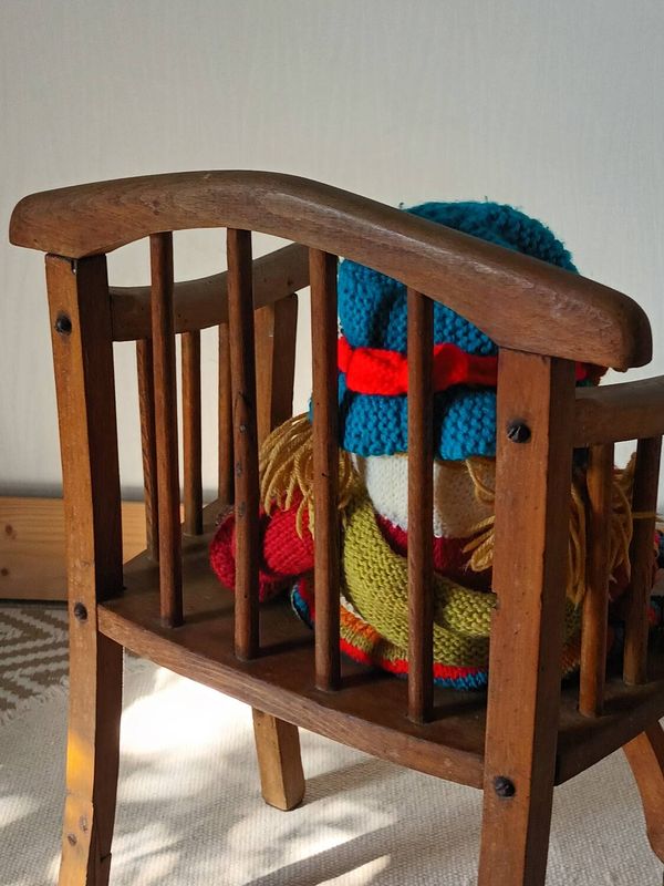 Fauteuil enfant campagnard vintage